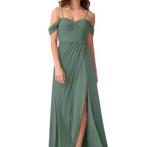 Azazie Millie Eucalyptus Bridesmaid Dress